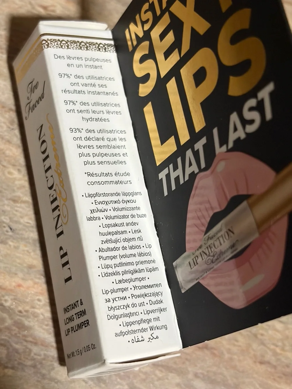 Too Faced Lip Injection Instant & Long Term lip Plumper Travel Size Lip Gloss